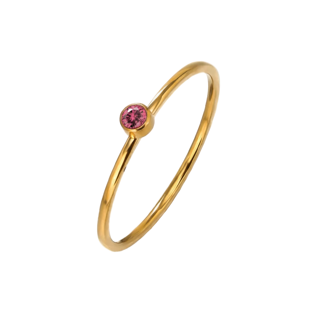 The Faye Dainty Birthstone Ring - Ruby