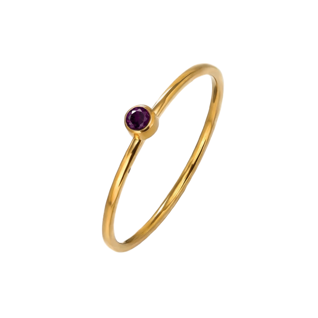 The Faye Dainty Birthstone Ring - Alexandrite