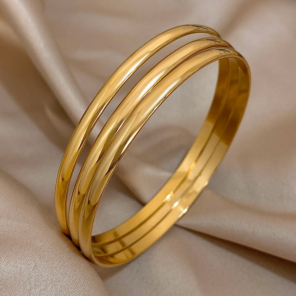 The Isabelle Classic Bangle Set (Set of 3) - Gold