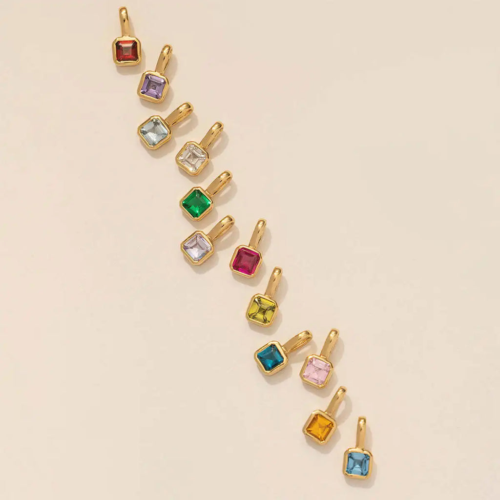 The Clara Solitaire Birthstone Pendant