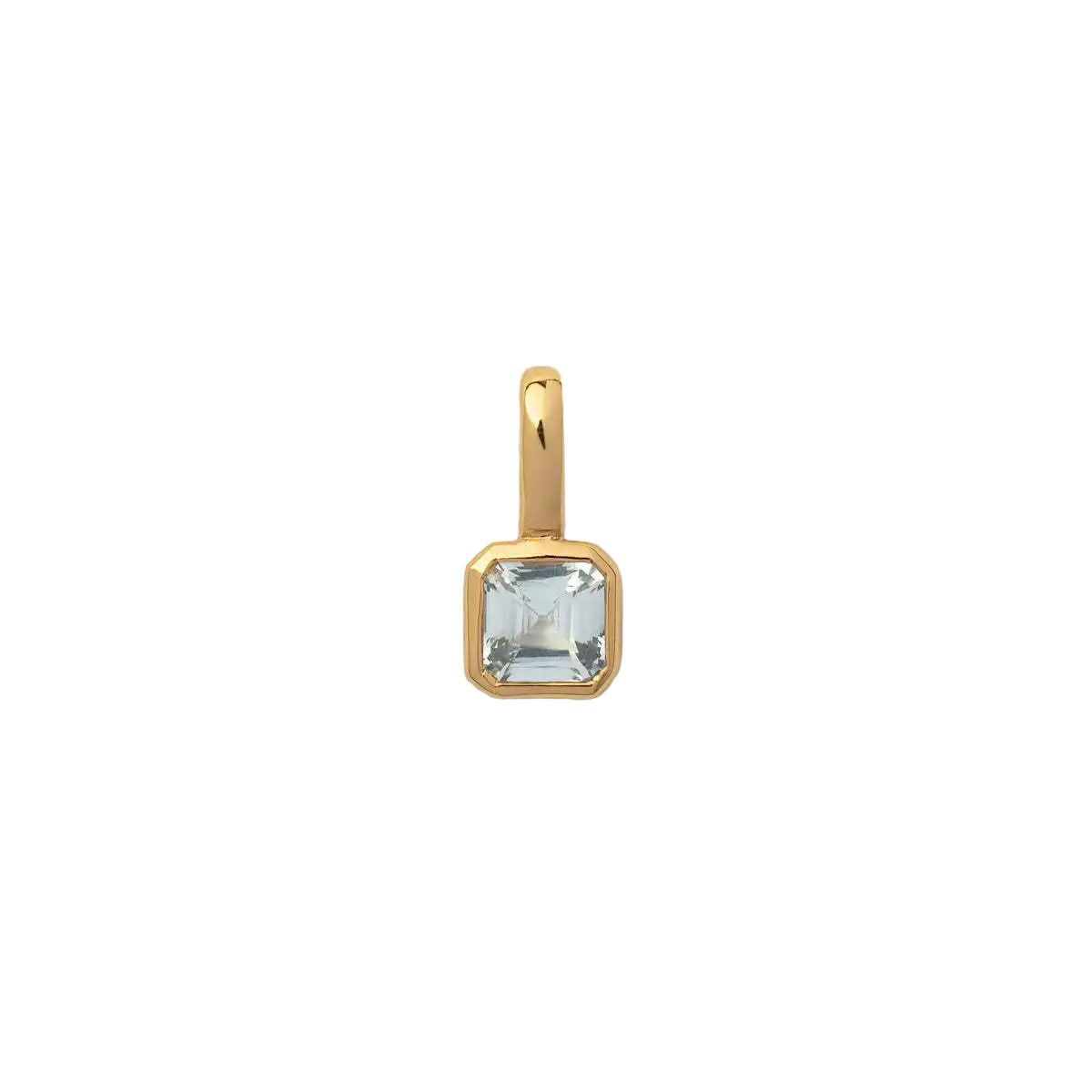 The Clara Solitaire Birthstone Pendant - Aquamarine