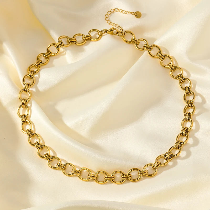 The Athena Statement Link Necklace - Gold