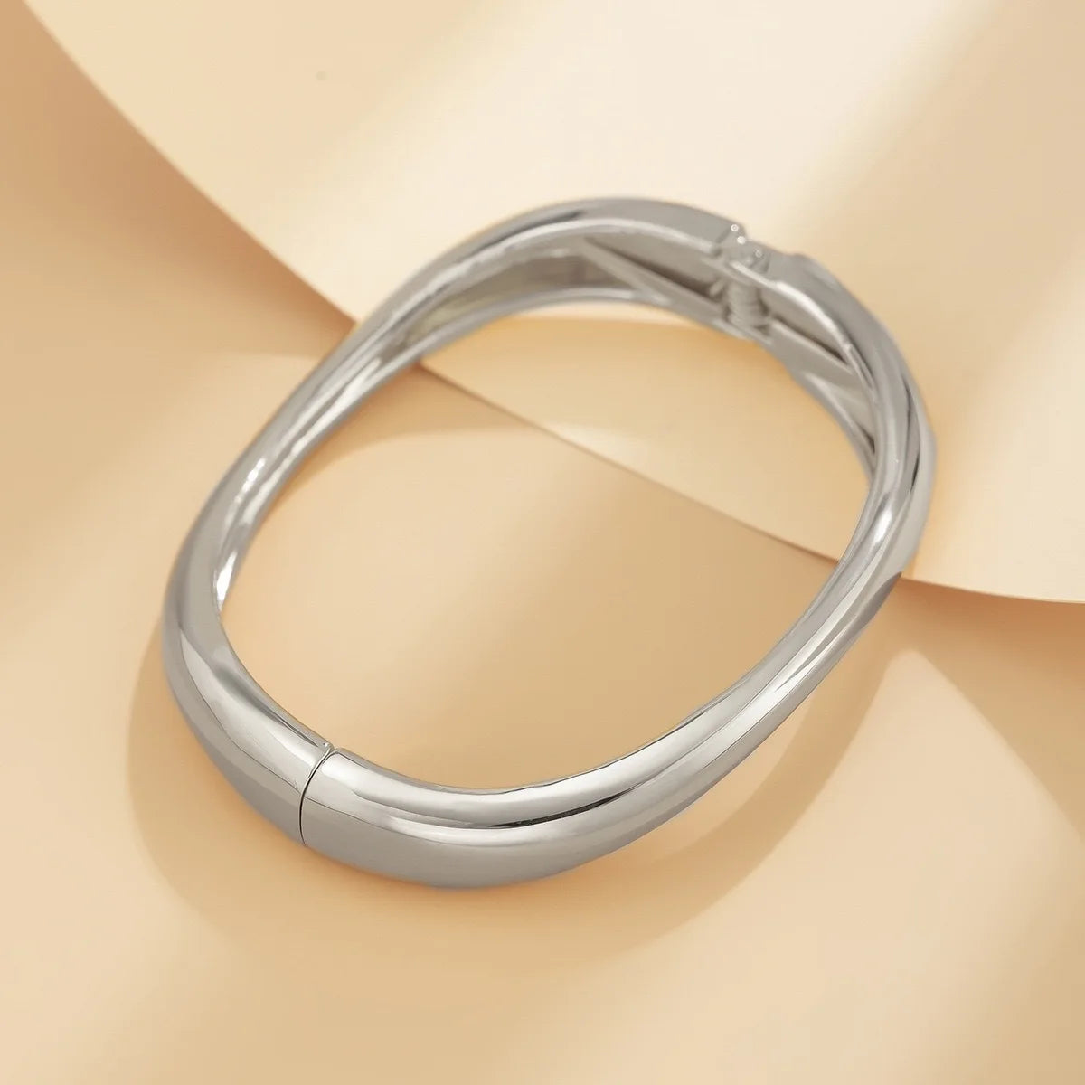 The Rowan Sculptural Cuff Bangle - Silver