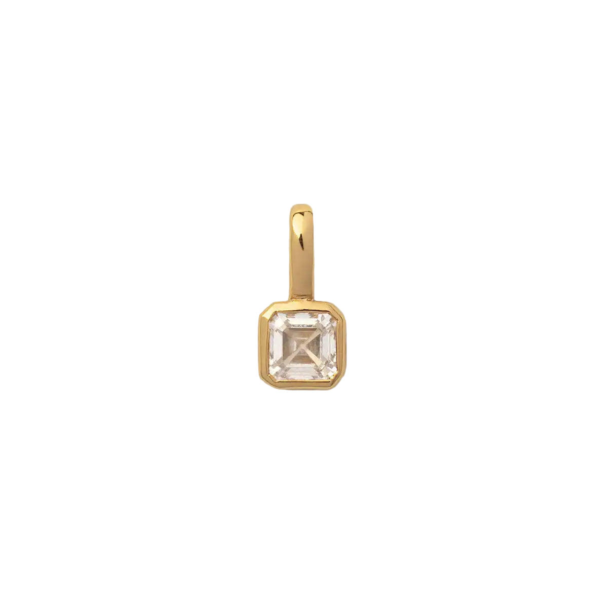 The Clara Solitaire Birthstone Pendant - White Topaz