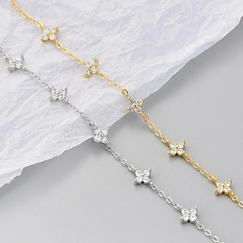 The Astra Star Crystal Bracelet - Silver