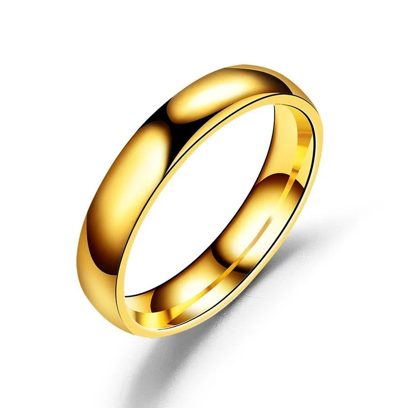 The Arden Classic Band Ring - 6mm Polished Stainless Steel | Gold