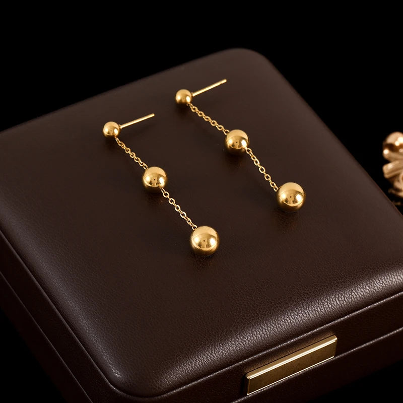 The Aurora Graduated Drop Earrings - 18k Gold Plated