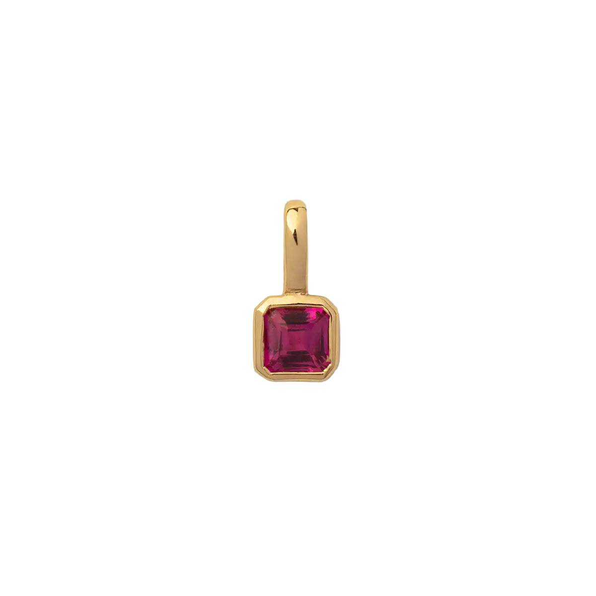 The Clara Solitaire Birthstone Pendant - Ruby