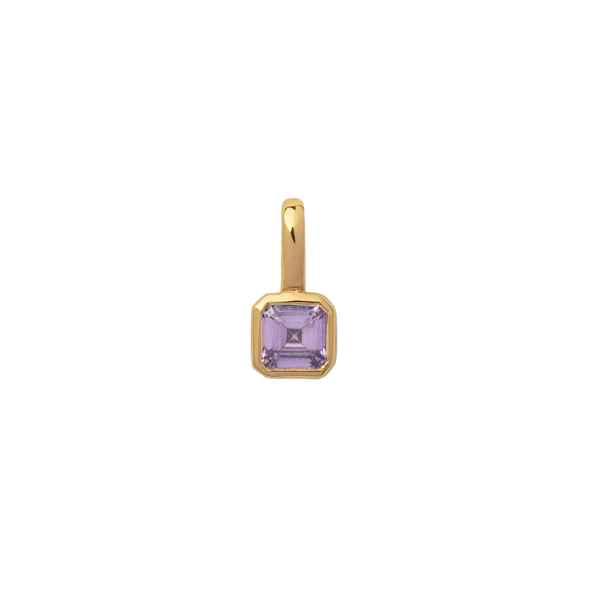 The Clara Solitaire Birthstone Pendant - Amethyst