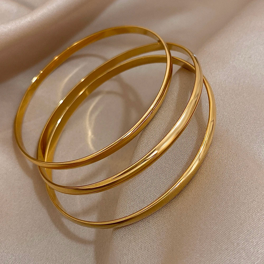 The Isabelle Classic Bangle Set (Set of 3) - Gold