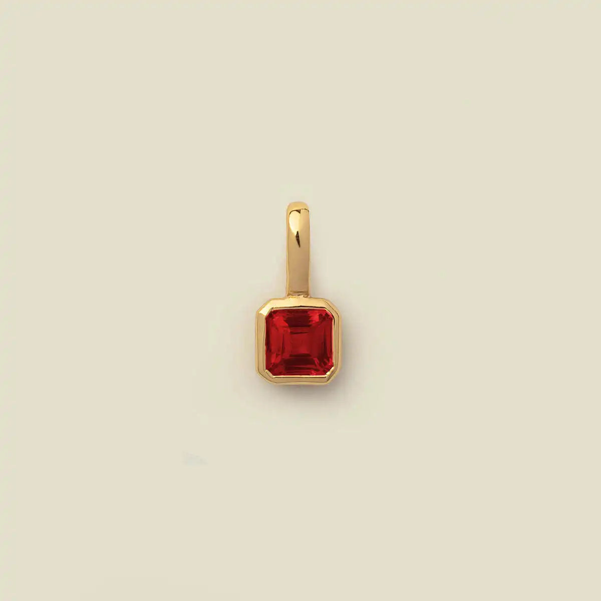 The Clara Solitaire Birthstone Pendant - Garnet