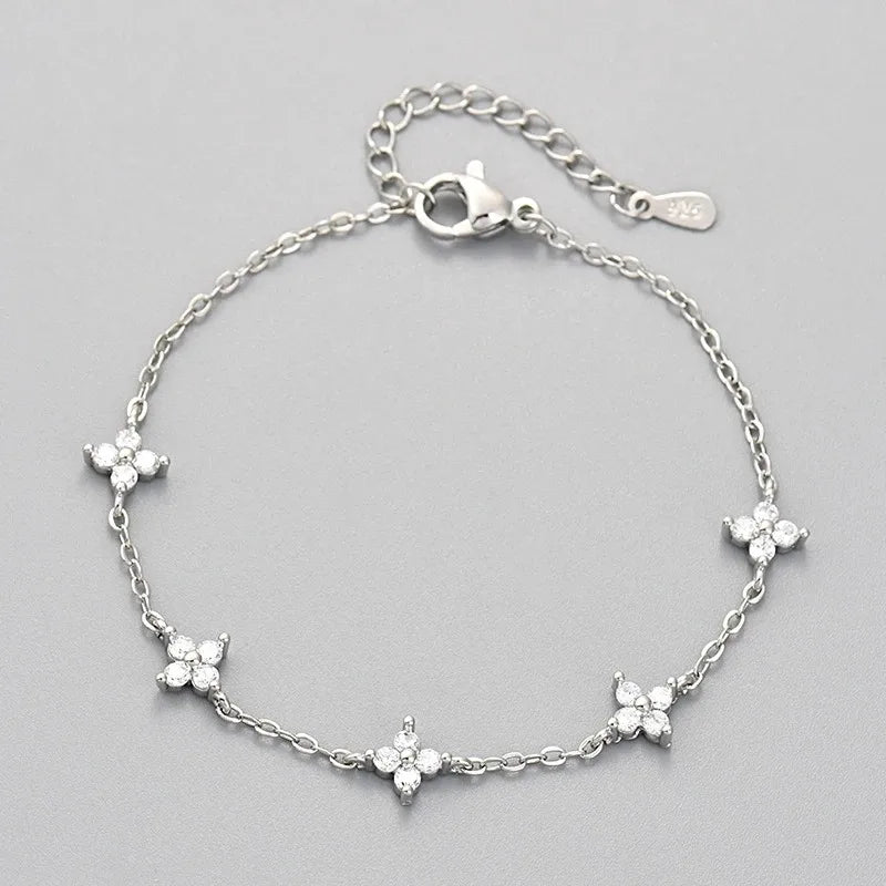 The Astra Star Crystal Bracelet - Silver