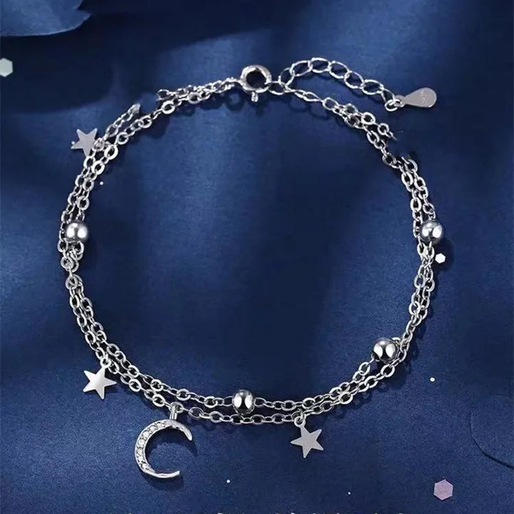 The Luna Celestial Charm Bracelet - Silver