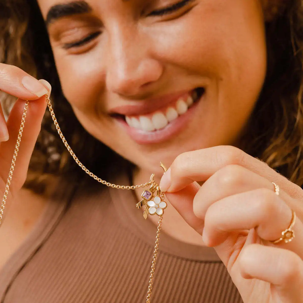 The Clara Solitaire Birthstone Pendant