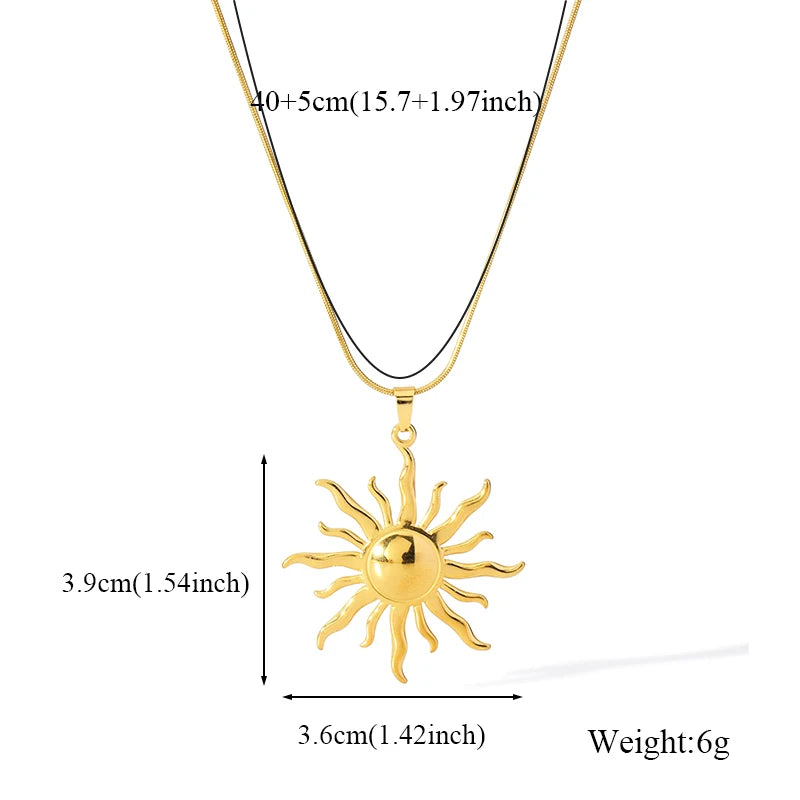 The Apollo Statement Sun Necklace - Gold