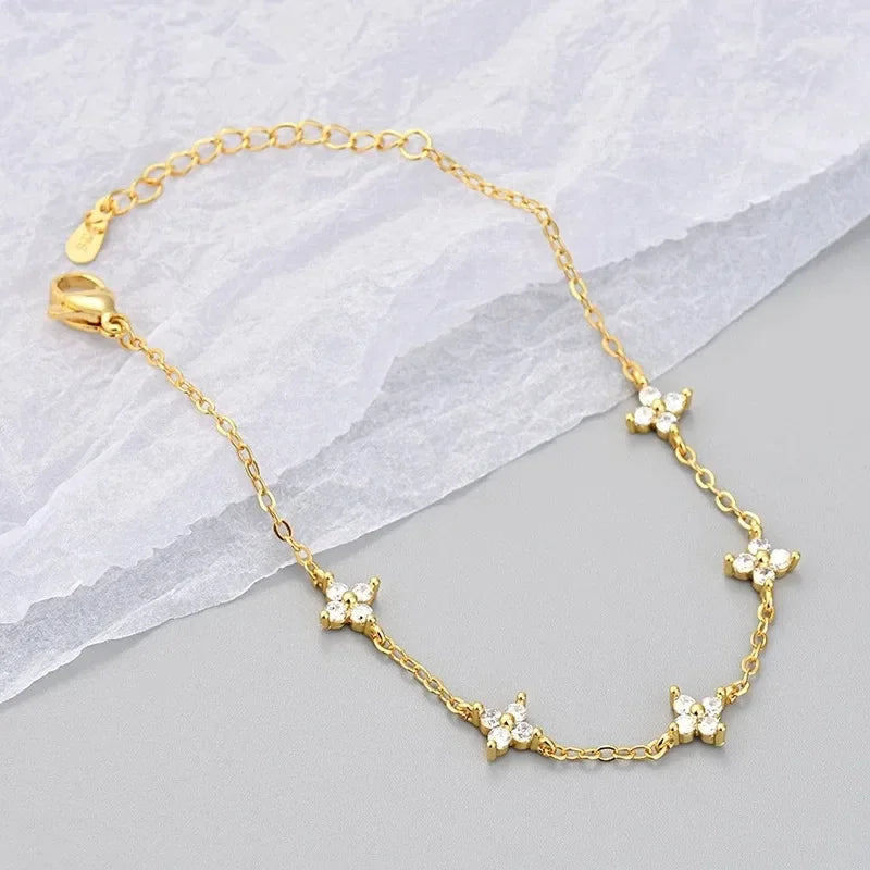 The Astra Star Crystal Bracelet - Gold