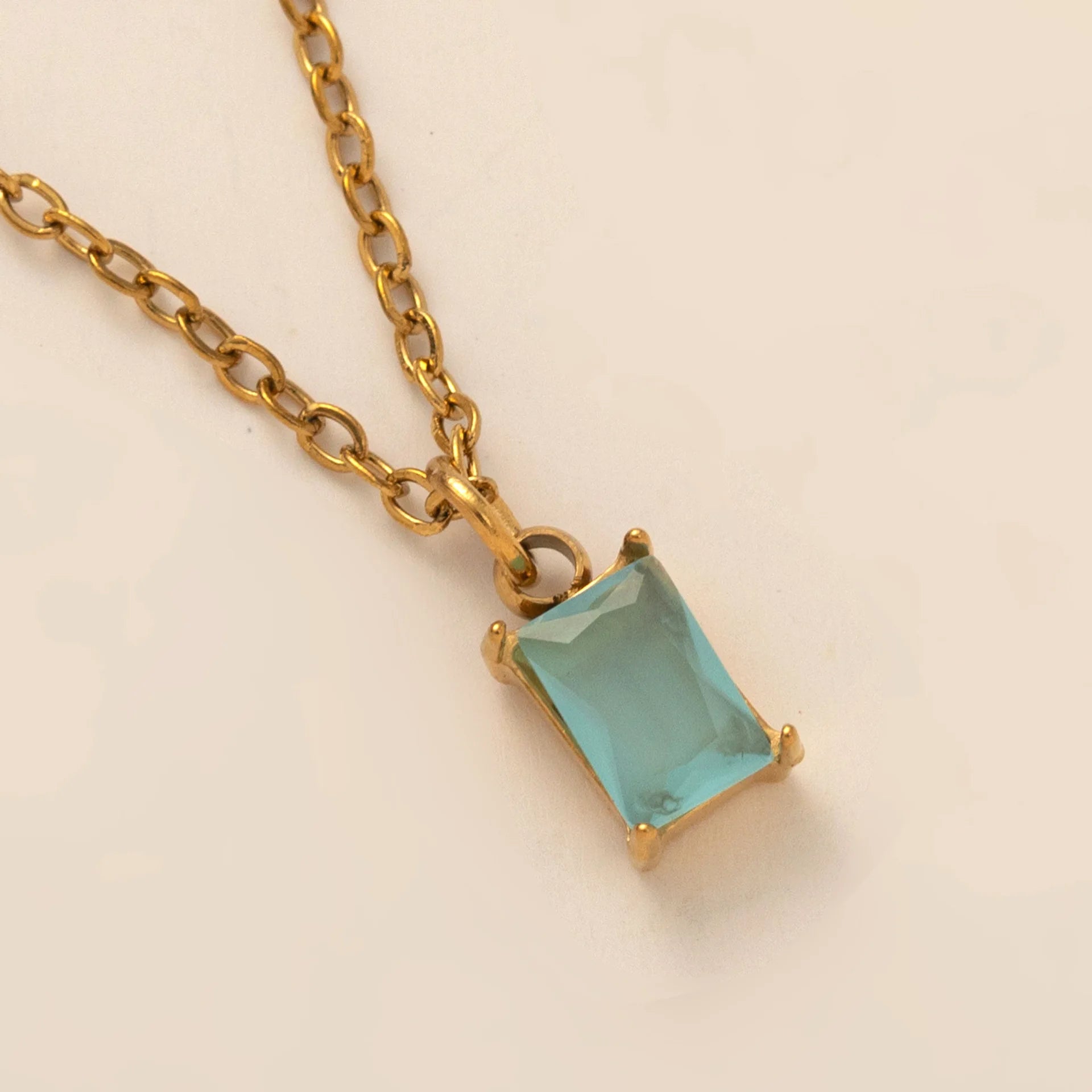 The Clara Solitaire Birthstone Necklace - Turquiose