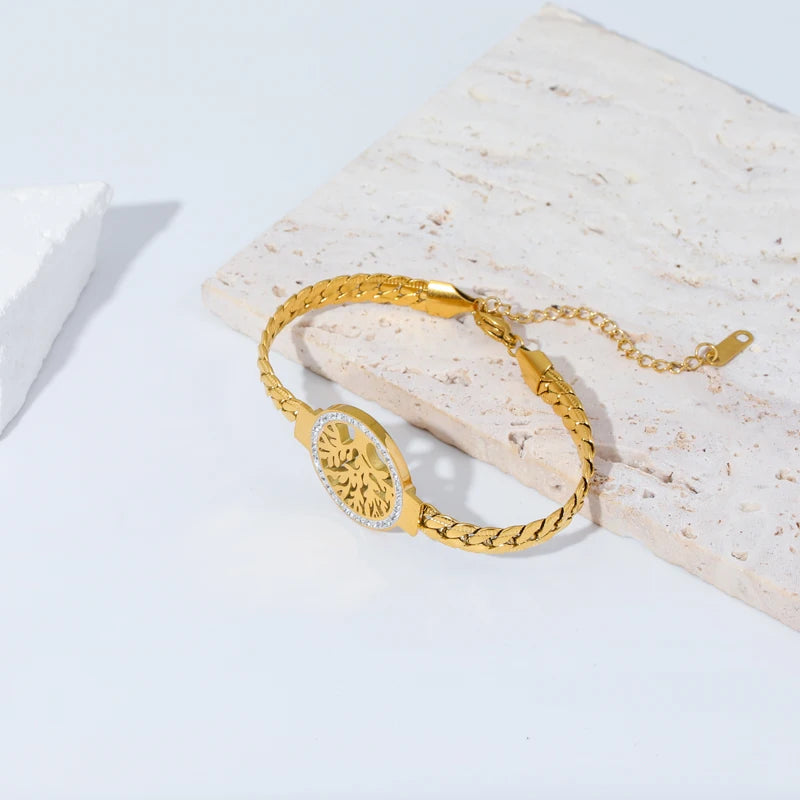 The Eden Tree of Life Bracelet - Gold & Crysta