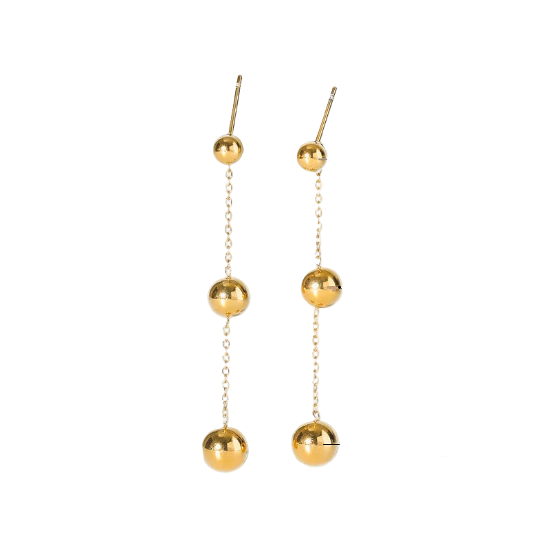 The Aurora Graduated Drop Earrings - 18k Gold Plated