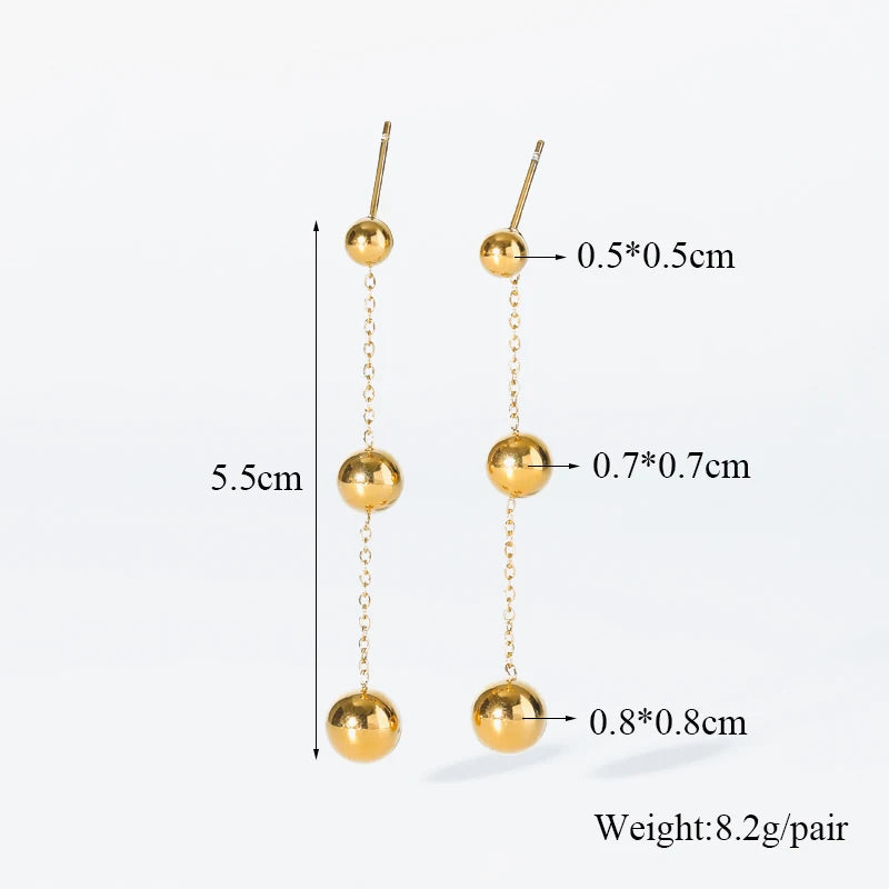The Aurora Graduated Drop Earrings - 18k Gold Plated