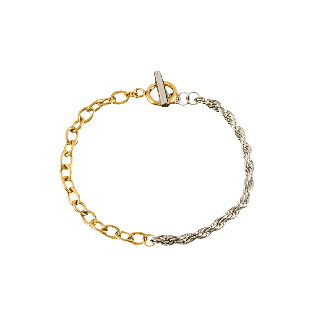 The Janus Two-Tone Link Bracelet - Gold & Silver