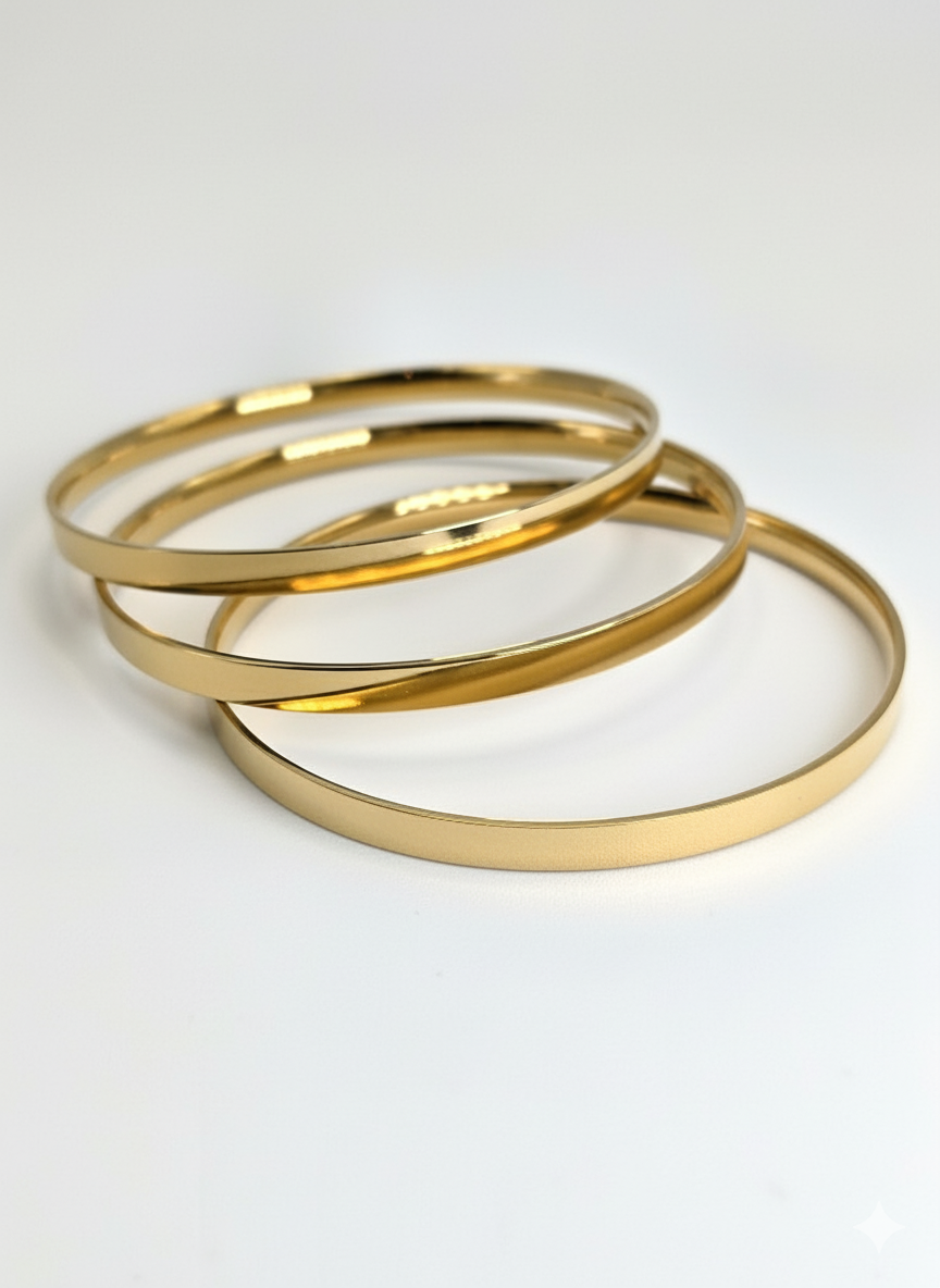 The Camilla Stacking Bangle Set (Set of 3) - Gold
