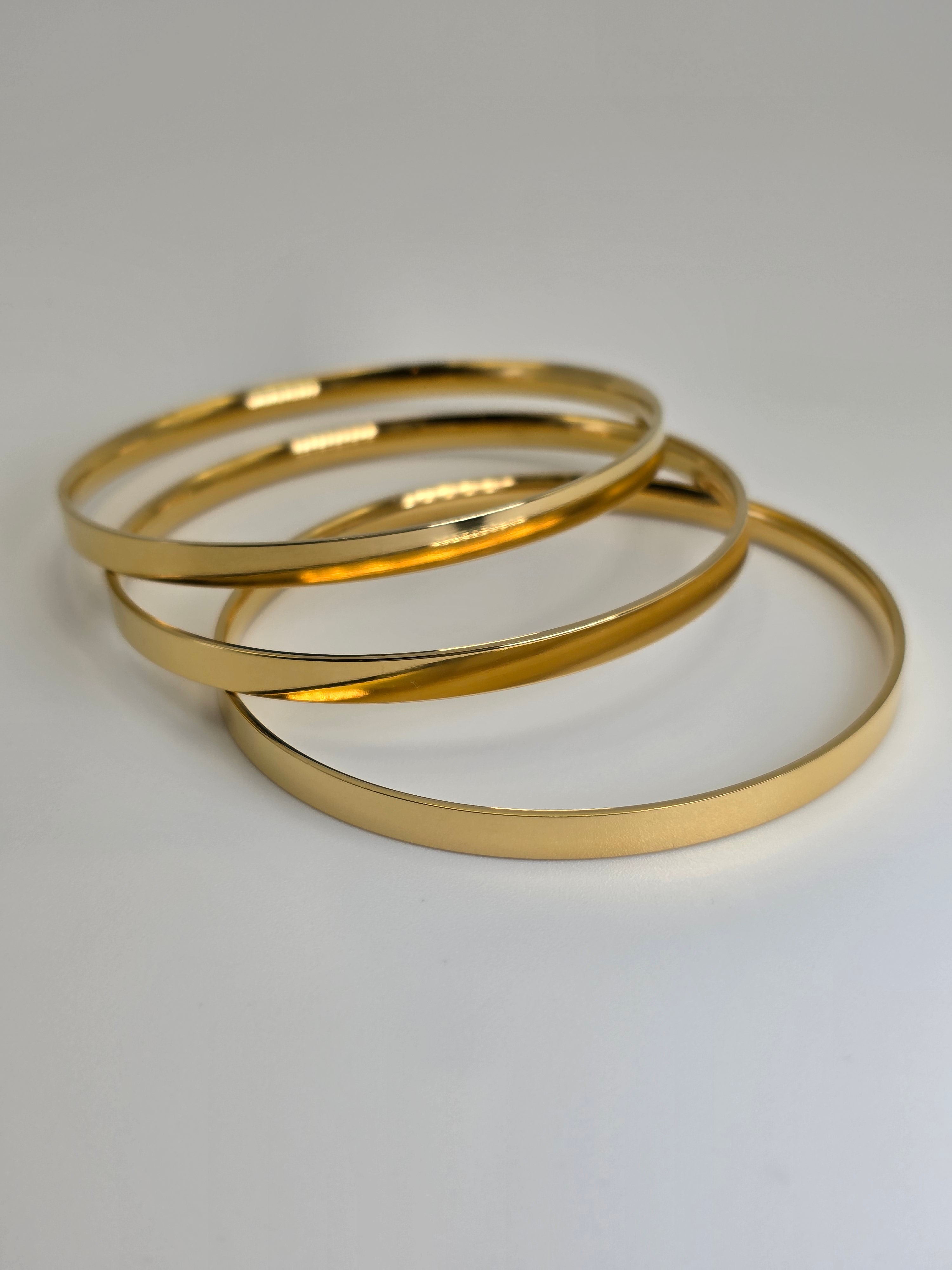The Camilla Stacking Bangle Set (Set of 3) - Gold
